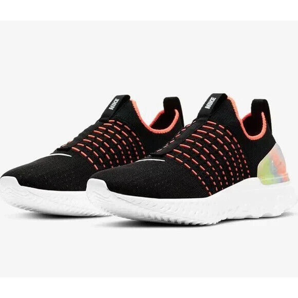 Nike React Phantom Run Fk 2 Womens Running Shoes Black/Multi-Color-Bright 8.5 US - Picture 1 of 8